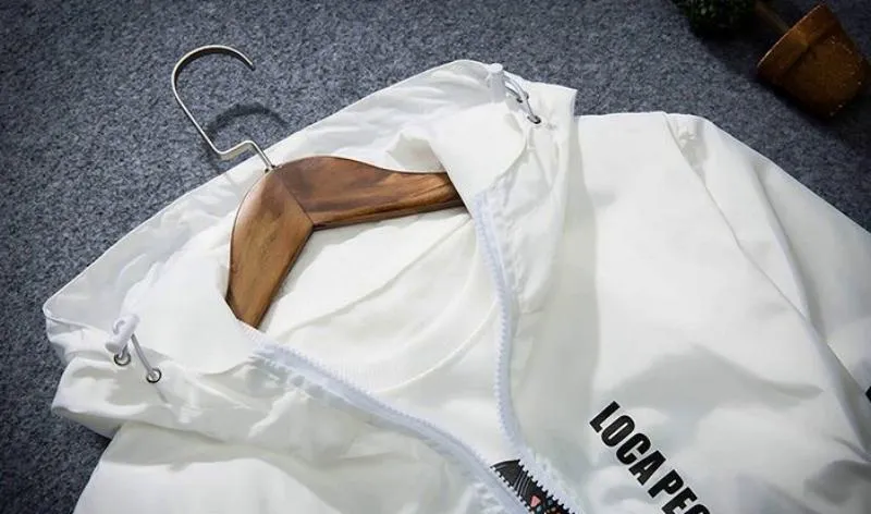 Men's Spring/Autumn Hooded Windbreaker | Plus Size