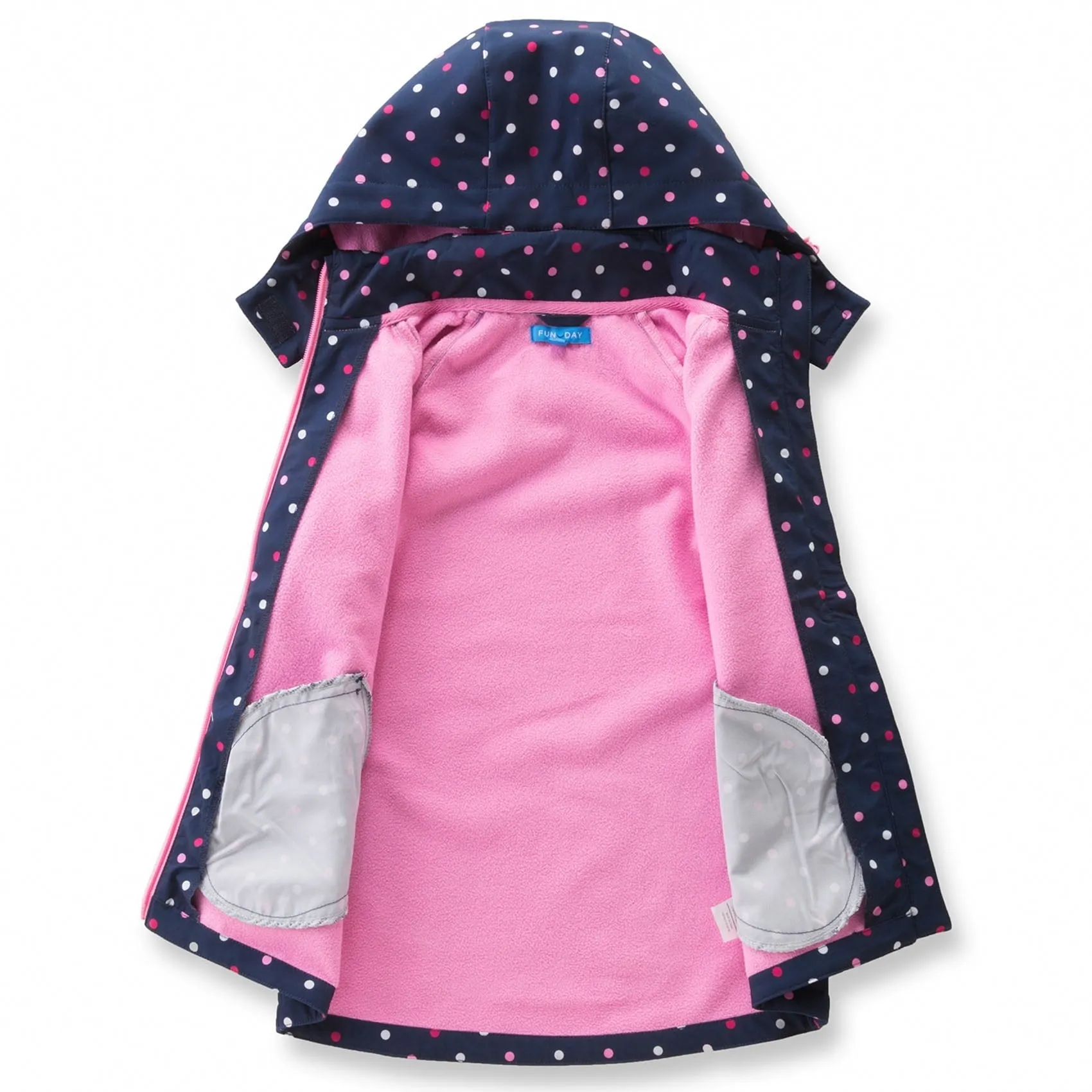 MGEOY Girls Rain Jackets Lightweight Waterproof Hooded Raincoats Windbreakers for Kids，Sizes 4-12